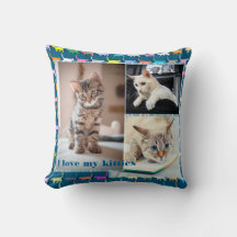 Love My Kitties Customise 3 Photos Cat Print