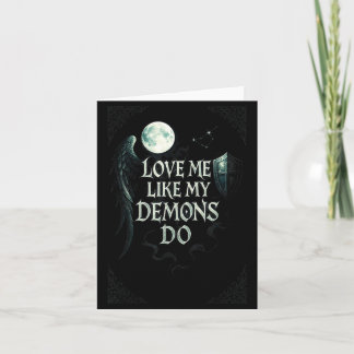 Love My Like Demons Gothic Moon Card