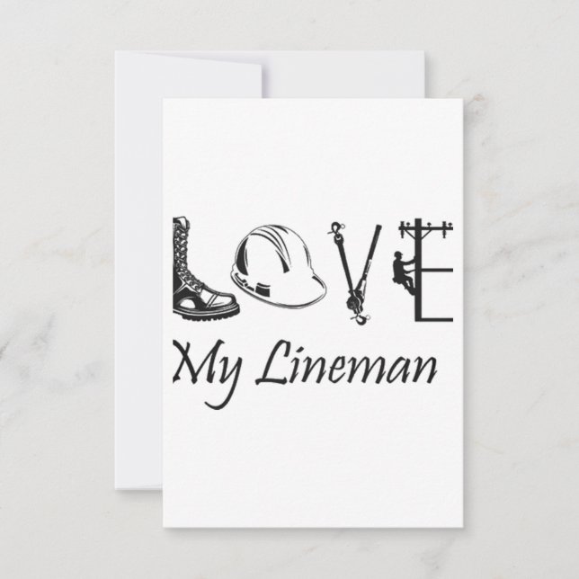 Love my Lineman Card (Front)