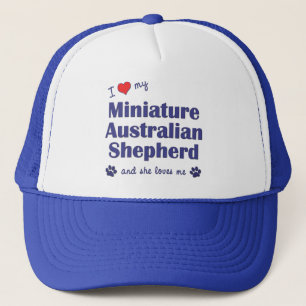 Love My Miniature Australian Shepherd (Female Dog) Trucker Hat