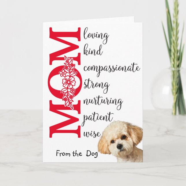 Love my Mum... Mother's Day card from the dog (Front)