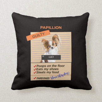 Love My Papillion Despite Bad Habits Funny Cushion