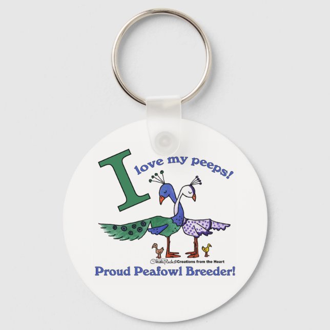 Love My Peeps-Breeders Key Ring (Front)