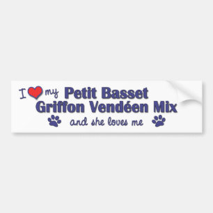 Love My Petit Basset Griffon Vendeen Mix (Female) Bumper Sticker