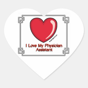 Love My Physician Assistant Heart Sticker