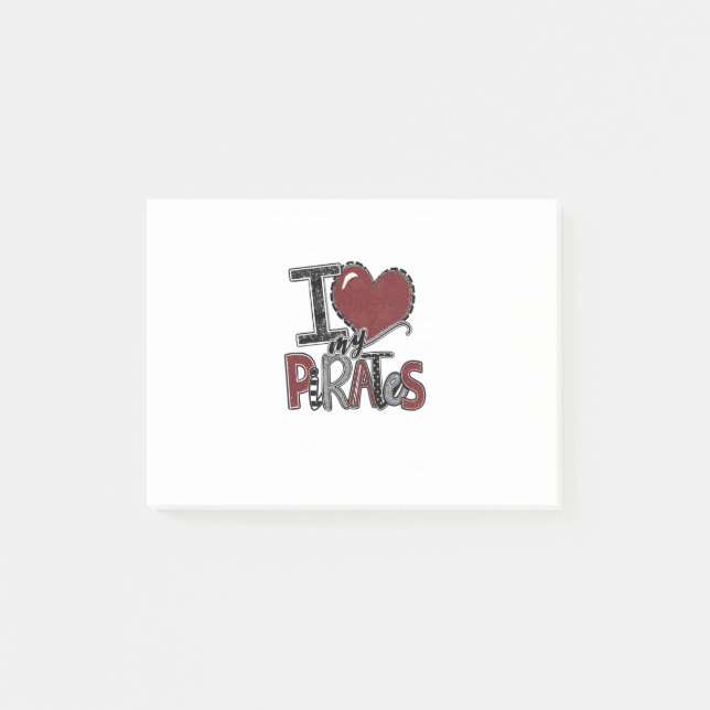 Love My Pirates Post-it Notes (Front)