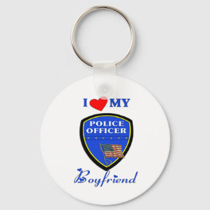 Love My Police Boyfriend Key Ring