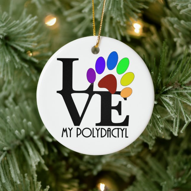 LOVE My Polydactyl Ceramic Tree Decoration (Tree)