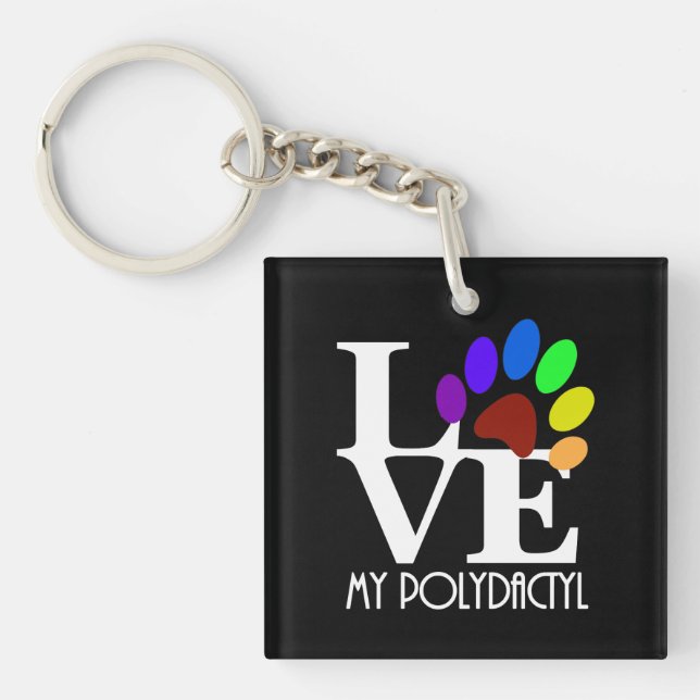 LOVE My Polydactyl Key Ring (Front)