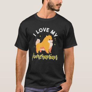 Love My Pomeranian Owner Dog Breed  Puppy Fans Paw T-Shirt