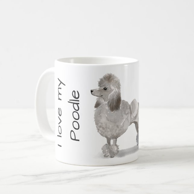 Love My Poodle Coffee Mug (Front Left)