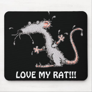 LOVE MY RAT!!! MOUSEPAD - CUTE!!!