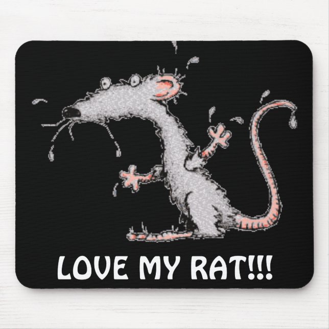 LOVE MY RAT!!! MOUSEPAD - CUTE!!! (Front)