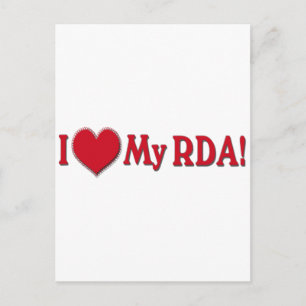 LOVE MY RDA - REGISTERED DENTAL ASSISTANT POSTCARD