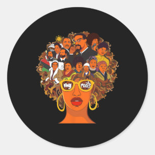 Love My Roots Back Powerful Black History Month Dn Classic Round Sticker