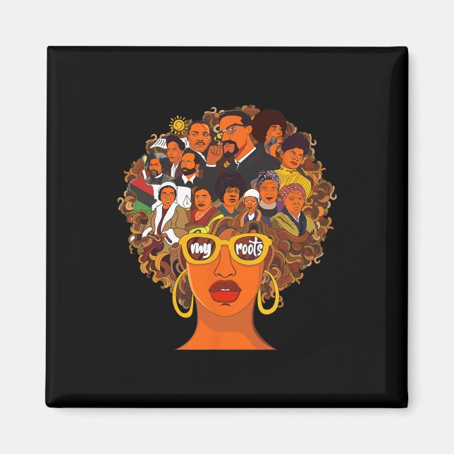 Love My Roots Back Powerful Black History Month Dn Magnet (Front)