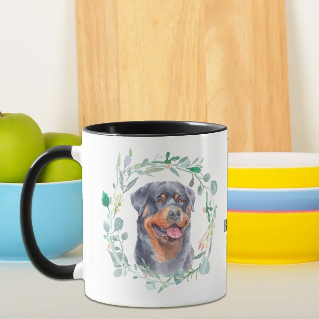 Love My Rottie Wreath Coffee Mug (Creator Uploaded)