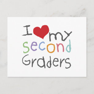 Love My Second Graders Postcard