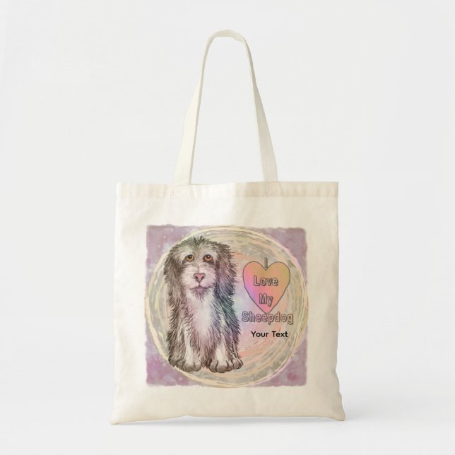 Love My Sheepdog Tote Bag (Front)