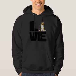 Love My Shetland Sheepdog Dog Hoodie