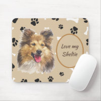 Love My Shetland Sheepdog Pawprint