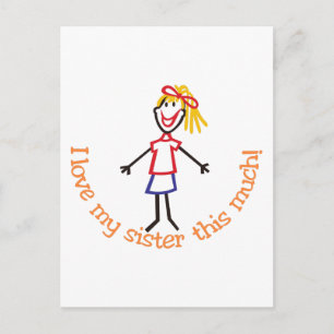 Love My Sister Postcard