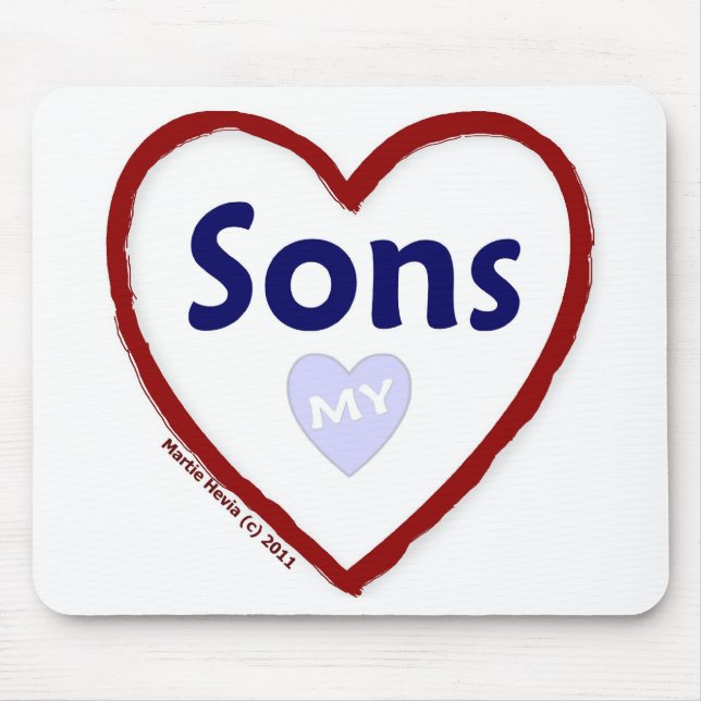 Love My Sons Mouse Mat (Front)