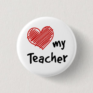 Love My Teacher 3 Cm Round Badge