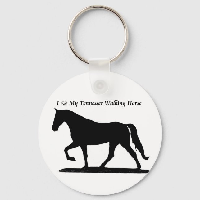 Love My Tennessee Walking Horse Keychain (Front)