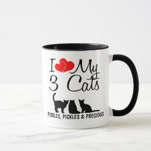 Love My THREE Cats Mug