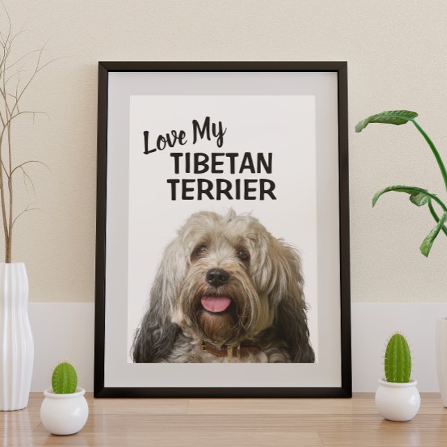 Love My Tibetan Terrier Portrait Poster (Creator Uploaded)