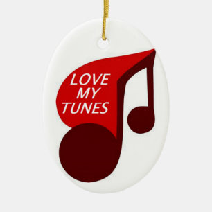 LOVE MY TUNES CERAMIC TREE DECORATION