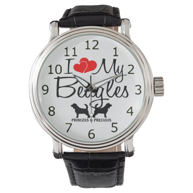 Love My Two Beagles Watch (Front)