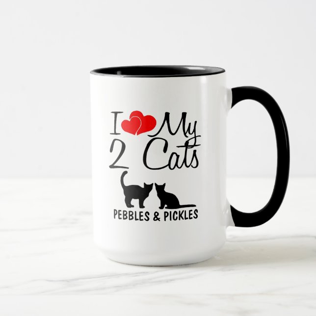 Love My TWO Cats Mug (Right)
