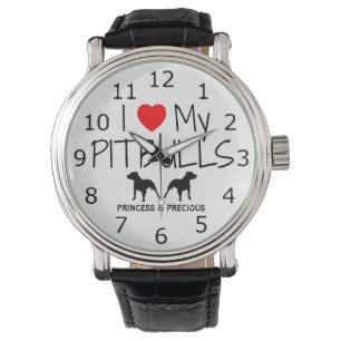 Love My Two Pitbulls Watch