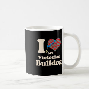 Love My Victorian Bulldog Heart Dog Owner Coffee Mug