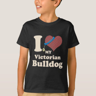 Love My Victorian Bulldog Heart Dog Owner T-Shirt