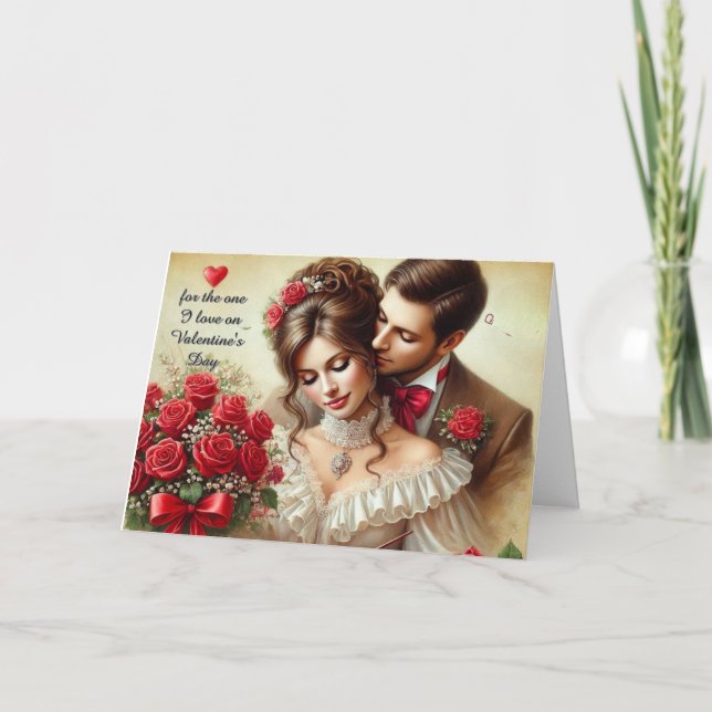 Love my Wife Valentine's Day Folded Holiday Card (Front)