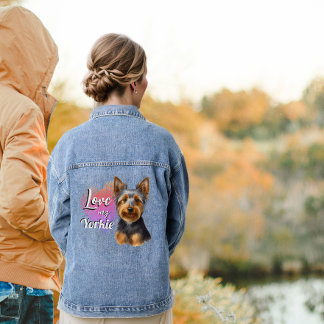 Love my Yorkie Jean Jacket 