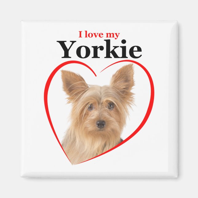 Love My Yorkie Magnet (Front)