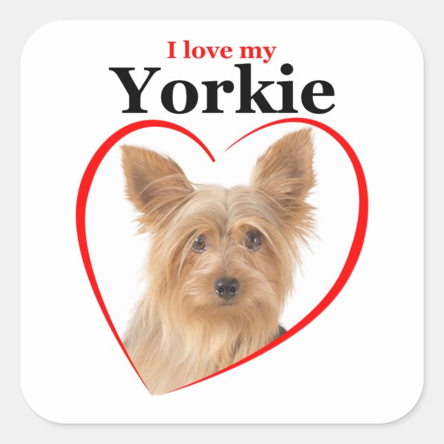 Love My Yorkie Stickers (Front)