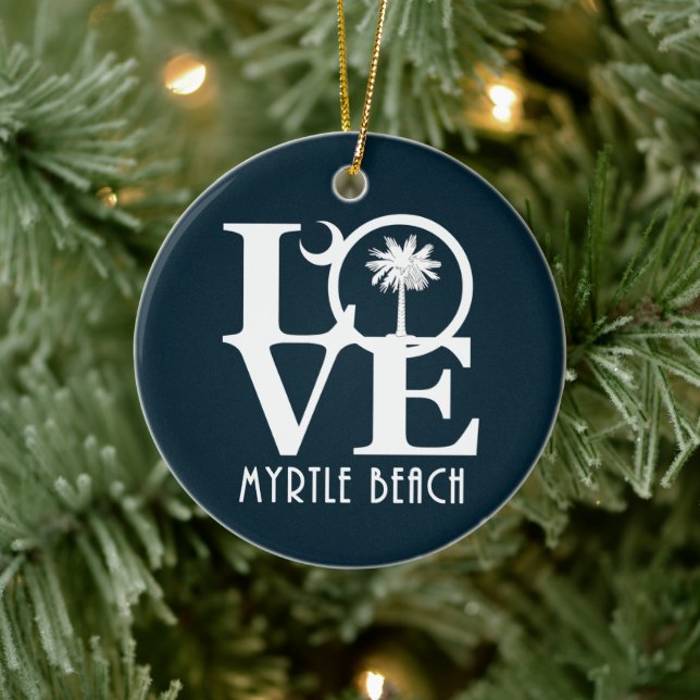 LOVE Myrtle Beach South Carolina Ceramic Tree Decoration (Tree)