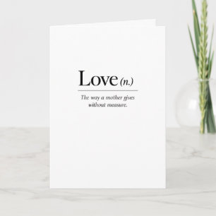 Love (n.) Mother’s Day Definition Card