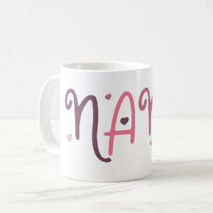Love Nana Grandmother Typographic Hearts Coffee Mug