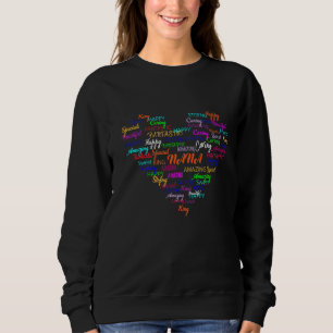 Love Nana Heart Funny Grandmother Grandma  Graphic Sweatshirt
