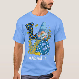 Love Nana Life Leopard Gnome Happy Chanukah Gnome T-Shirt
