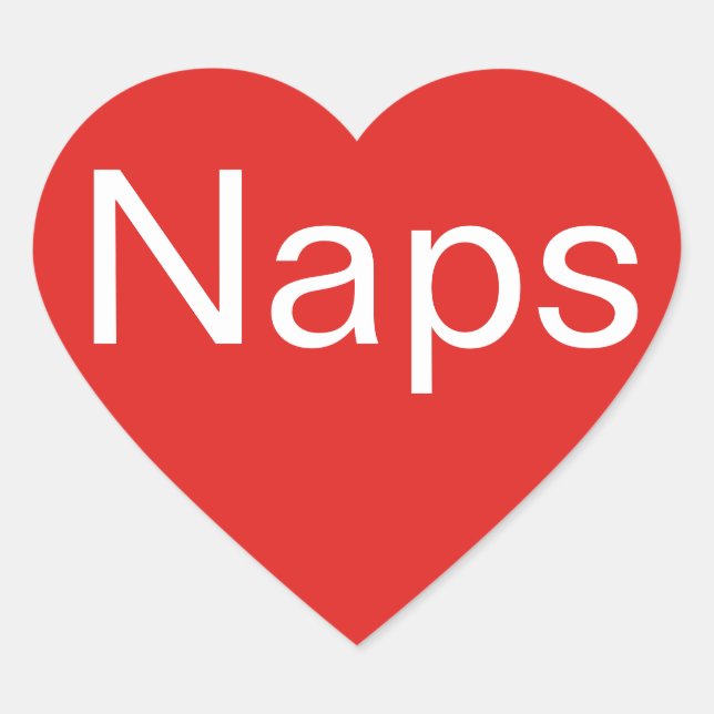Love Naps Heart Sticker (Front)