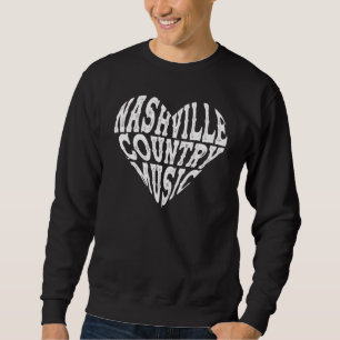 Love Nashville Tennessee Country Music Guitar Play Sweatshirt
