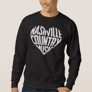 Love Nashville Tennessee Country Music Guitar Play Sweatshirt