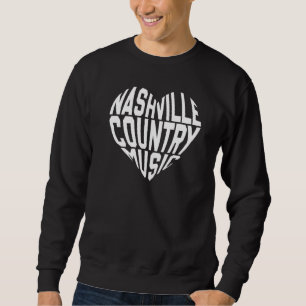 Love Nashville Tennessee Country Music Guitar Play Sweatshirt